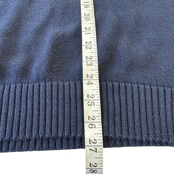 Polo Ralph Lauren 100% Cotton Navy Blue Knit Zip Preppy Sweater Mens Large - Picture 5 of 7